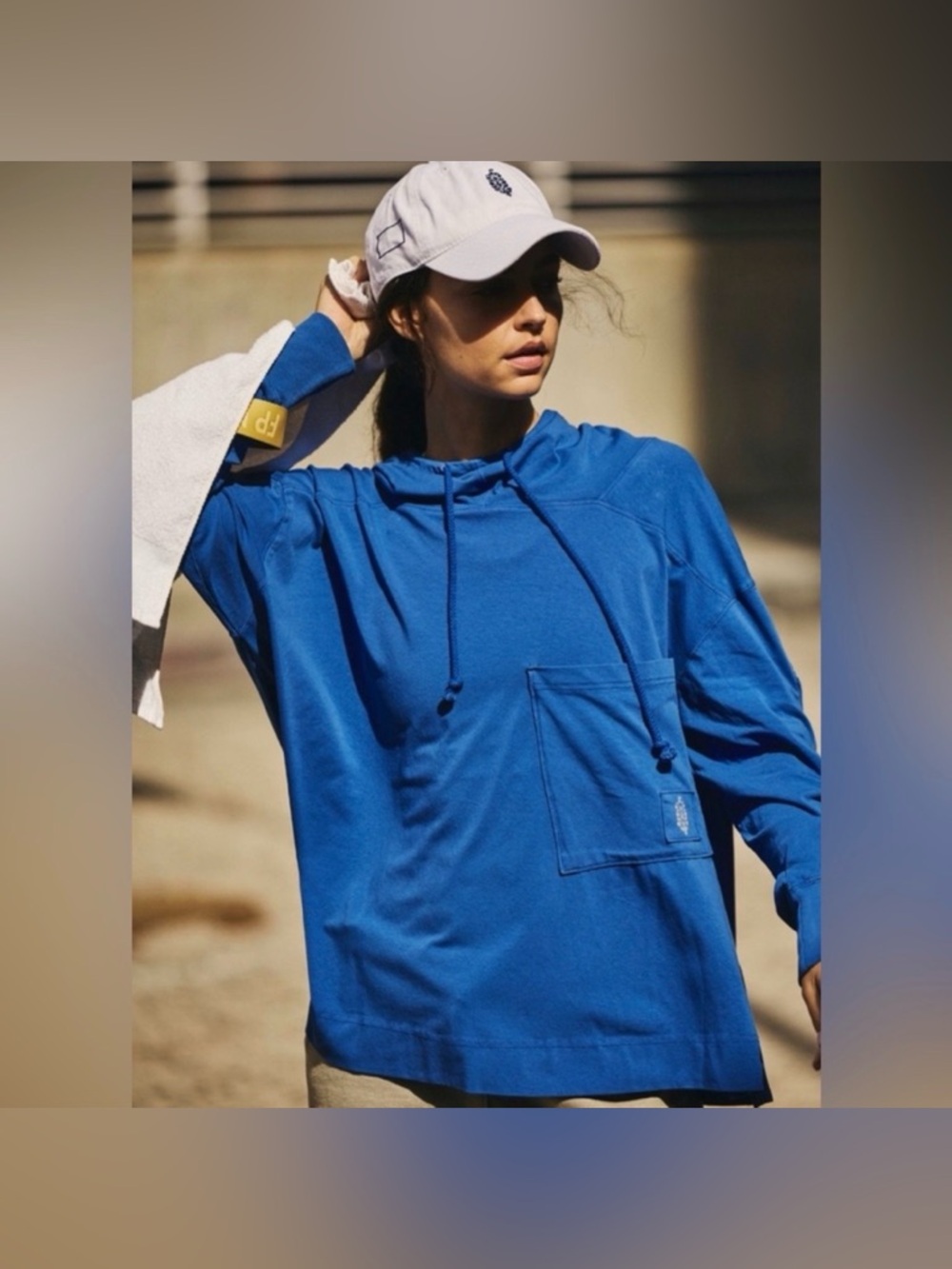 FP Movement by Free People Hot Shot Hooded Layer ~ Royal Blue